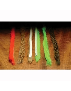 Hareline Dubbin Magnum Rabbit Strips in Yellow